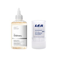 The Ordinary Glycolic Acid 7% Toning Solution (240 ml) + Lea Desodorante Piedra de Alumbre Natural (120 g)